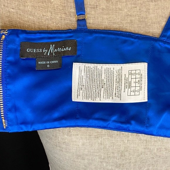 Glamour Guess By Marciano Edda Bralette Crop Top Blue Size 0 - Picture 2 of 3